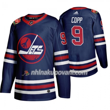 Winnipeg Jets Dresy Andrew Copp 9 Adidas 2019 Heritage Classic Navy Authentic - Pánské